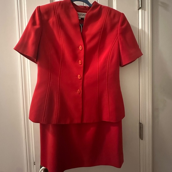 Kasper Dresses & Skirts - Elegant Red Women's Skirt Suit Professional Couture Sz 8 Petite